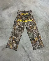 Sweat-shirt à capuche avec fermeture éclair et camouflage rétro, ensemble de deux pièces, vêtements de sport Y2K, sweat-shirt surdimensionné avec lettre pour hommes, ensemble de pantalons décontractés