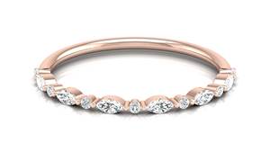 Anillo de Oro Rosa de 14K Personalizado VB ARTS con Diamantes Marquise Facetados de 7.6 mm Cultivados en Laboratorio, Regalo de Boda para Hombres y Mujeres, Disponible al por Mayor - Product Image 2