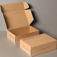 Boîte d'emballage ondulé en papier kraft de marque avec logo en relief Testeur de compression en papier kraft ondulé de 2mm