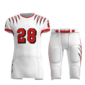 Uniforme de fútbol americano hecho a medida de alta calidad, transpirable, Calidad única, conjuntos personalizados con pantalones cortos, mangas cortas, venta al por mayor - Product Image 3