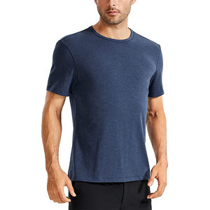 Camiseta de compresión para correr atlética personalizada al por mayor para hombre, camiseta transpirable de secado rápido de manga corta con cuello redondo - Product Image 1