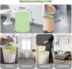 Rollo de bolsas de basura de plástico biodegradable 100% impreso personalizado con materiales reciclados para uso en supermercados - Product Image 6