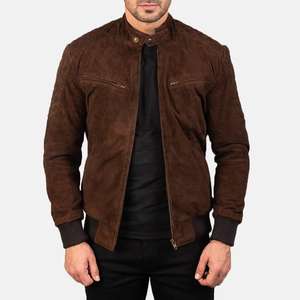 Nouvelle veste en cuir de haute qualité pour hommes, design unique, veste en cuir oversize de qualité supérieure, motif lettres, col montant en toile - Product Image 4