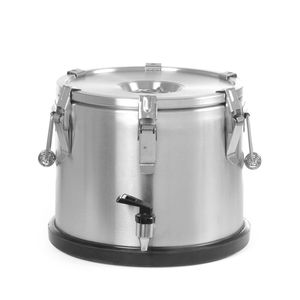 Contenitore Isolato Portatile HENDI Profi Line 15L Argento 330x280mm Secchielli per Ghiaccio Vasche per Bevande con Rubinetto - Product Image 1