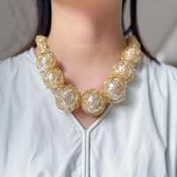 Nouvel arrivage de collier et bracelet en perles de résine de luxe au design cristal Nouveau style tendance pour les fêtes de femmes Mariages Bijoux de mode