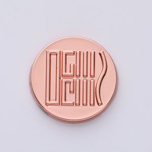 Custom Titanium Steel Zinc Alloy Round Metal Label Electroplated Die-Cast Baijiu <b>Bottle</b> Hardware Accessory with Adhesive Backing - Product Image 5