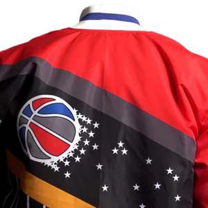 Blouson Bomber Homme Color Block Léger Rembourré Vêtement d'Extérieur Fermeture Éclair Devant Poignets Côtelés Rayés Style Urbain Moderne - Product Image 4