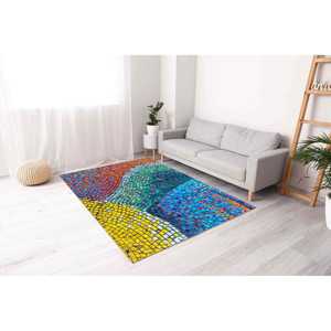 Colorful <b>Mosaic</b> Rug: Modern <b>Art</b> Printed Floor Mat, Non-Slip,Nonwoven Soft Rug - Product Image 3