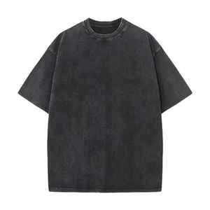 2022 Men's Summer Vintage Oversized <b>Tshirts</b> Distressed Washed Custom Logo 100% Cotton Heavyweight T-Shirt Men's <b>Tshirts</b> T-Shirt - Product Image 5