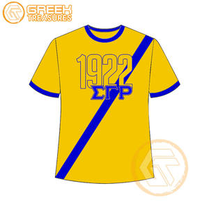 Vente en gros de t-shirt Sigma Gamma Rho pour femmes vêtements de sororité jersey de coton t-shirt respirant de haute qualité vêtements grecs pour femmes - Product Image 2