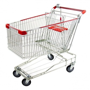 Heavy Duty Shopping <b>Trolley</b> Stainless Steel Supermarket Shopping <b>Trolley</b> <b>Foldable</b> <b>Trolley</b> for Sale - Product Image 4