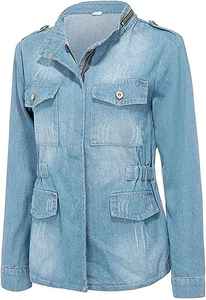 Chaqueta vaquera de calidad superior hecha a medida para mujer, venta al por mayor, duradera, antiarrugas, piel de oveja, relleno de algodón, procesamiento en bruto - Product Image 3