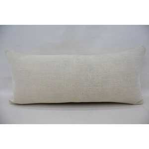 Oreiller en laine beige 16x36 pouces coussin de style Kantha imprimé floral et feuille vintage en soie tissée avec motif carré - Product Image 1