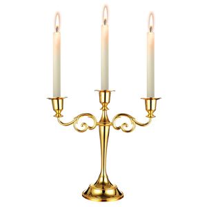 Candelabro Alto y Elegante de Metal Dorado y Plateado para Iglesia, Altar, Recepción de Bodas, Centro de Mesa Navideño - Hecho a Mano - Product Image 1