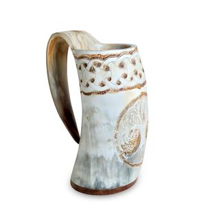 แก้วดื่มไวกิ้งฮอร์นทำมือแก้วไวกิ้งทรงแตร301ขนาด400มล. 13ออนซ์จากอินเดียขายส่งราคา - Product Image 2