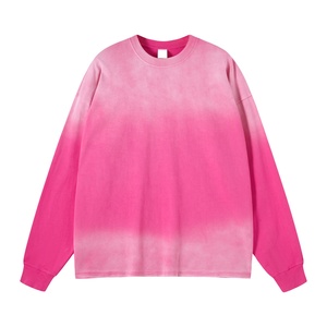 Fashion Casual Oversized Hoodie Vintage Washed Gradient Men's <b>shirts</b> Crew <b>T</b>-<b>shirt</b> <b>Long</b> <b>Sleeve</b> Thick 380gsm Unisex - Product Image 1