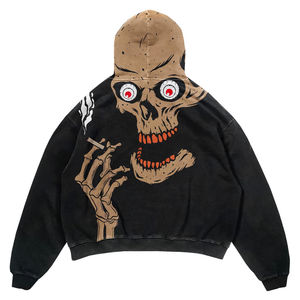 100% coton rétro basiques unisexe pull doux respirant pour tenues d'hiver élégantes sweat à capuche pour hommes avec technique teint uni durable - Product Image 5