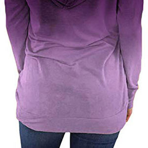 Sweat à capuche à effet dégradé avec logo et poche kangourou, style pull-over, design premium, prix de gros pour les acheteurs en gros - Product Image 5