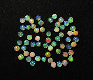 Cabujón de ópalo etíope de calidad AAA, piedras preciosas sueltas certificadas IGI de fuego múltiple blanco Natural de 3-5 MM para la fabricación de joyas - Product Image 3