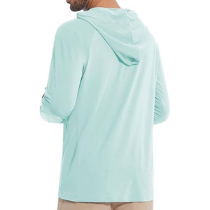 เสื้อตกปลามีฮู้ดสำหรับผู้ชาย, เสื้อตกปลามีฮู้ดเสื้อมีฮู้ดคอเสื้อ UPF 50 + แห้งเร็วป้องกันแสงแดด - Product Image 3