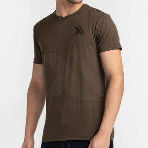 100% coton fait couleur unie hommes T-Shirt dernière conception O cou hommes T-Shirt nouveau Style hommes T-Shirt - Product Image 2