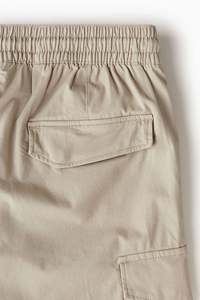 กางเกงคาร์โก้100% เข้ารูปสำหรับผู้ชายกางเกงเอวยางยืดแบบมีเชือกรูดทำจากผ้าฝ้าย - Product Image 3