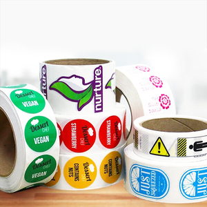 โลโก้ที่กำหนดเองพิมพ์รอบสติกเกอร์ม้วนส่วนบุคคลตกแต่งของขวัญอาหารบรรจุภัณฑ์ปิดผนึกสติกเกอร์ - Product Image 1