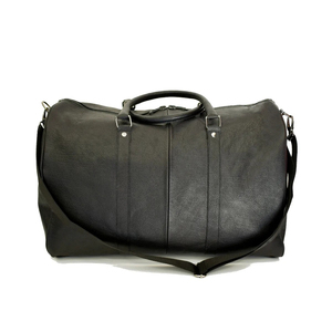Sac de voyage pour homme en cuir véritable, accessoires élégants, sac à dos vintage en cuir noir imprimé - Product Image 1