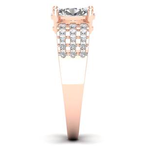 REYES Fabricante Venta Directa 925 Plata Esterlina GRA Certificado Moissanite Anillos de Compromiso en Oro de 14K Anillos de Promesa de Boda - Product Image 3