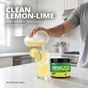 AQUALYTE ELECTROLYTE-POWERVANCE ULTRA RECOVERY Fast Hydration Instant Powder-LEMON LIME FLAVOR 50 Servings Adult <b>Sugar</b> Free <b>Zero</b> - Product Image 4