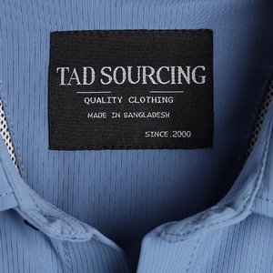 เสื้อเชิ้ตเทคโนผู้ชายทรงโอเวอร์ไซส์ สีฟ้าอ่อน สำหรับขายส่ง - Product Image 6