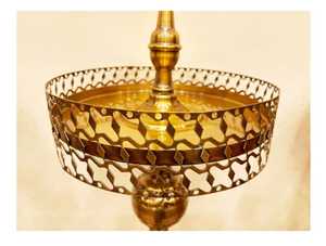 Cachimba martillada a mano de latón de fundición de pulso de estilo árabe de calidad superior con técnicas de laca de lujo - Product Image 6