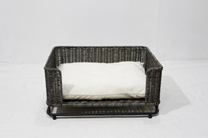 Casa para mascotas de ratán Natural ecológica sólida de lavado mecánico hecha a mano vietnamita, cama acogedora para perros y gatos pequeños - Product Image 2