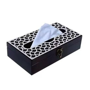 Caja de pañuelos cuadrada de madera de diseño clásico y excelente, ecológica, hecha a mano, SANIYA HANDICRAFT India, precio razonable - Product Image 4