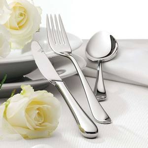 Ensemble de couteaux et fourchettes dorés de luxe de mariage en acier inoxydable, finition argent mat - Product Image 6