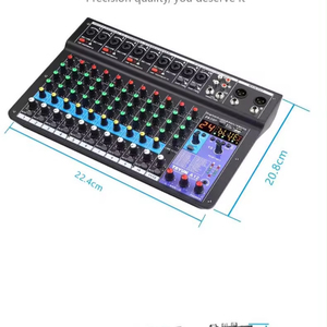 2024 Mới Teyun A12 Kênh Âm Thanh Mixer Chuyên Nghiệp Xách Tay Mixer Bảng Âm Thanh Kỹ Thuật Số Mp3 Máy Tính Đầu Vào 48V Điện - Product Image 2