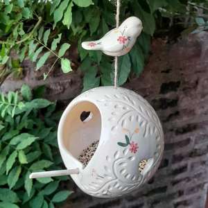 Kuş şekli ile çevre dostu seramik asılı <span class=keywords><strong>Hummingbird</strong></span> <span class=keywords><strong>Birdhouse</strong></span> el yapımı açık kuş evi - Product Image 1