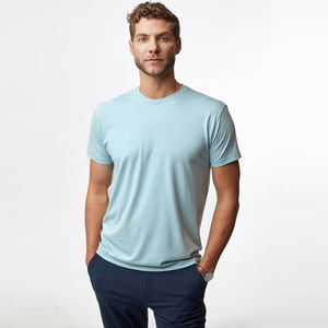 เสื้อยืดผ้าฝ้าย 100% ระบายอากาศได้ดี เป็นมิตรกับสิ่งแวดล้อม ดีไซน์เรียบง่าย ปรับแต่งได้ คุณภาพสูง เสื้อผ้าขายส่ง แบรนด์สั่งทำ ผ้าถัก - Product Image 2