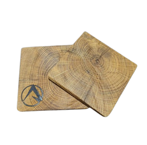 Posavasos de madera de nogal para cocina de restaurante, almohadillas calientes, salvamanteles, posavasos redondo creativo, posavasos personalizado gratis - Product Image 1