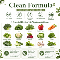 Capsules de légumes verts à formule personnalisée, mélange de plus de 10 superaliments, luzerne, chlorelle, vitamines A et C, fer, potassium, améliore l'immunité, pour adultes