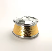 Ollas de Metal de Alta Calidad, Diseño Moderno y Lujoso, Acabado Único Ecológico, Servidor de Comida Caliente para Hogar, Hotel y Catering