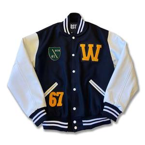 Chaquetas Varsity de Invierno de Forro Polar Estilo Cool Personalizadas, Chaquetas Bomber de Béisbol de Cuero para Hombre, Gran Venta - Product Image 2