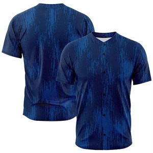 Button up Baseball Jersey for Unisex Custom Team Wear Breathable 100% Polyester Quick Dry - Product Image 2