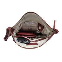 Sac bandoulière bohème vintage en cuir véritable, avec pompon, tannage végétal (VT), pleine fleur, finition italienne polie, véritable cuir