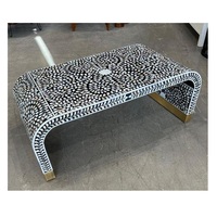 Vintage kalite Modern tasarım kemik kakma sehpa konsol End masa oturma odası mobilya için ev dekorasyon öğeleri Homeware