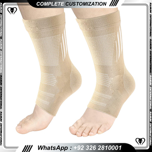 Mangas protectoras de soporte de tobillo de carbón de bambú elástico tejido para exteriores y gimnasio - Product Image 3