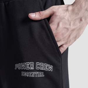 Pantalon de sport oversize Power Crew Essential en noir - Vêtements de fitness - Product Image 5
