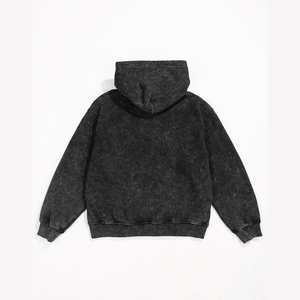 Wholesale <b>Men's</b> 100% Cotton Fleece Pocket Zipper-Up Hoodie Heavyweight Acid Wash Distressed Design Regular Fit Quick Dry - Product Image 2