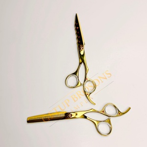 Ciseaux de barbier élégants sur mesure avec manche en céramique, lames en acier inoxydable, ciseaux à effiler pour droitiers, 26 dents - Product Image 6