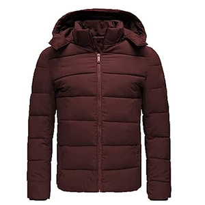 Venta al por mayor en blanco estilo de la calle OEM nylon a prueba de viento puffer Abrigo con capucha personalizado chaqueta hinchada - Product Image 1